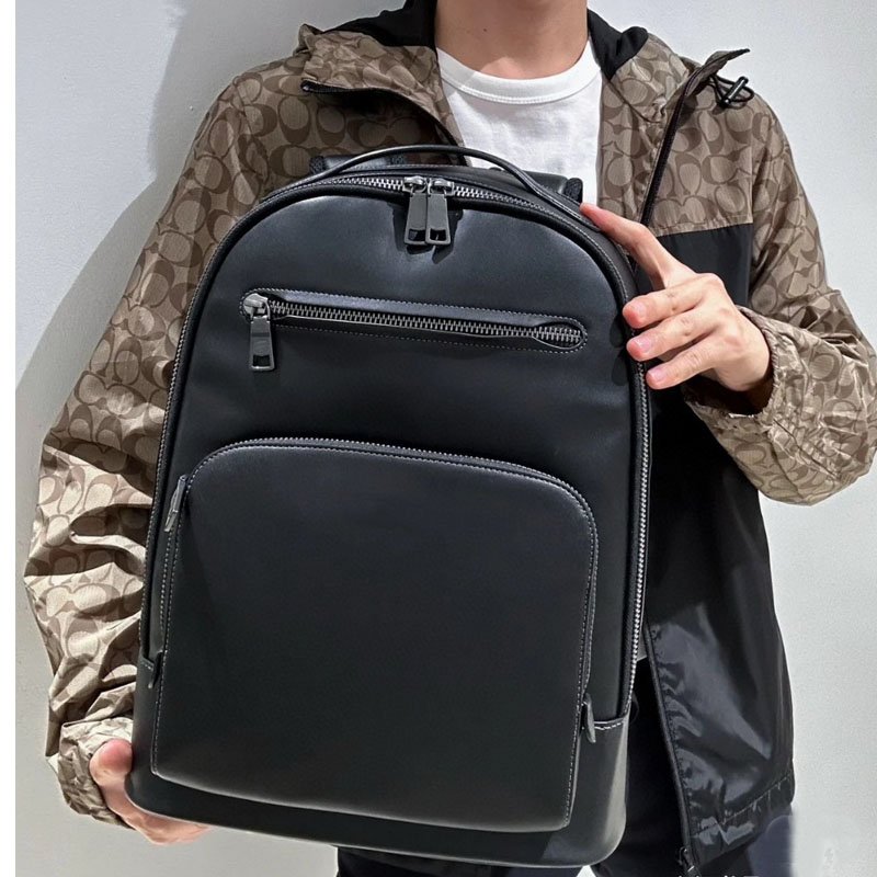 欧美风范大双肩包学生背包牛皮包休闲男女电脑包书包简约户外包
