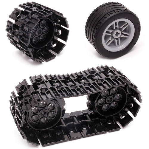 小颗粒积木零件机械齿轮轮胎履带