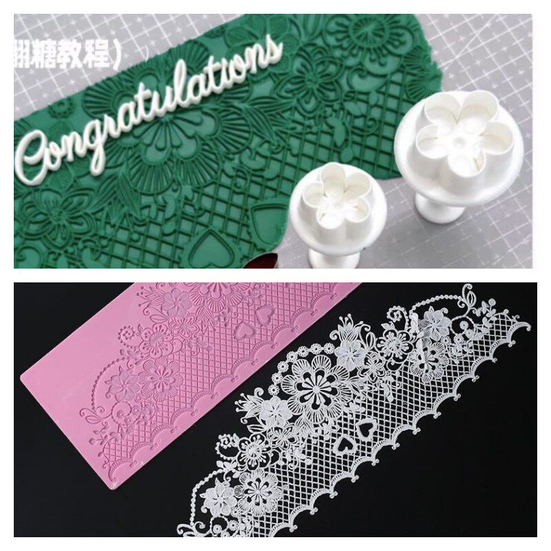 硅胶花边烘焙翻糖蕾丝蛋糕模