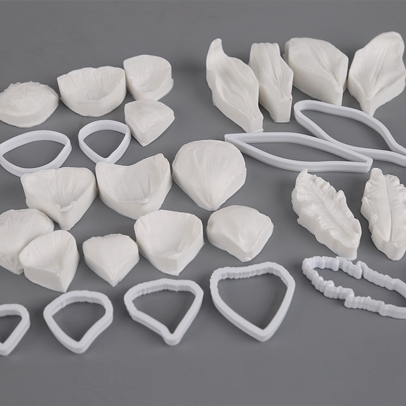 牡丹花瓣组合英式翻糖花烘焙百合