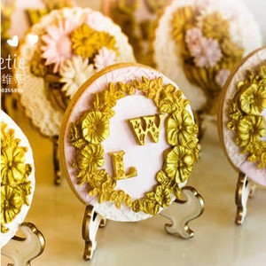 牵牛花 一条小花围边翻糖 饼干DIY烘焙蛋糕硅胶模具 粘土模