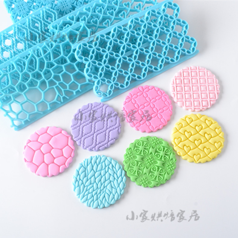 爱心小花木纹齿轮曲艺翻糖印蛋糕纸杯顶部曲奇饼干翻糖模具精装