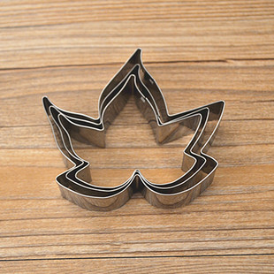 大号枫叶 树叶叶子不锈钢翻糖模具 糖花切模 面食馒头切