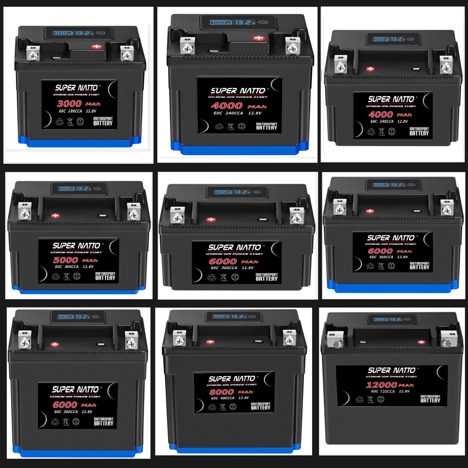 仕佰力摩托车电瓶锂电池R1杜卡迪ZX-10R KTM990 CBR1000赛用锂电