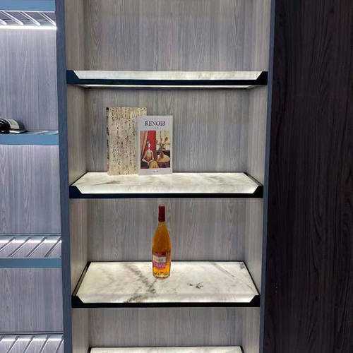 云母石发光层板置物架装饰