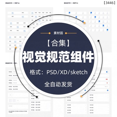 移动端APP界面视觉UI设计规范标准组件库Sketch/PSD/XD素材模板