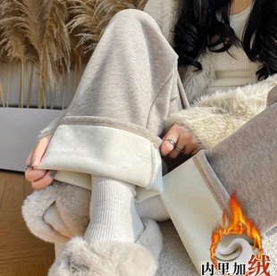 垂感直筒云朵阔腿裤 ins山本高腰显瘦窄款 秋冬bi入 懒人糯米裤