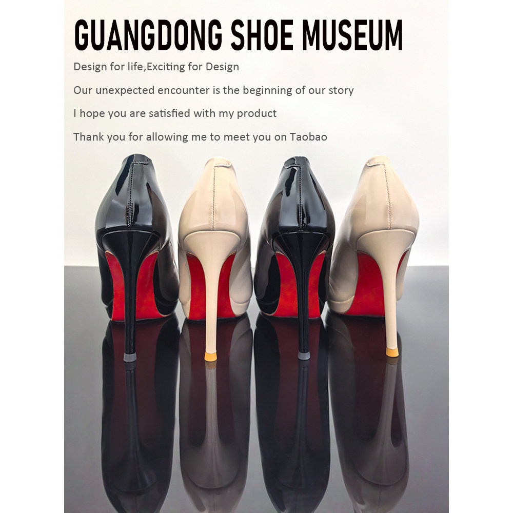 裸色防水台高跟鞋2026年春季新款细跟绝美性感气质尖头红底单鞋女