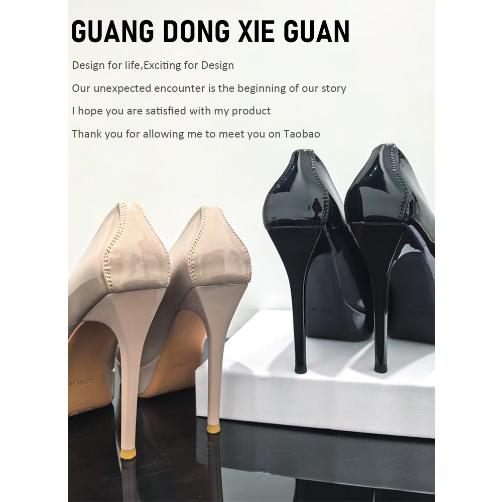 2026春季新款软漆皮裸色防水台高跟鞋女12厘米细跟尖头不累脚单鞋