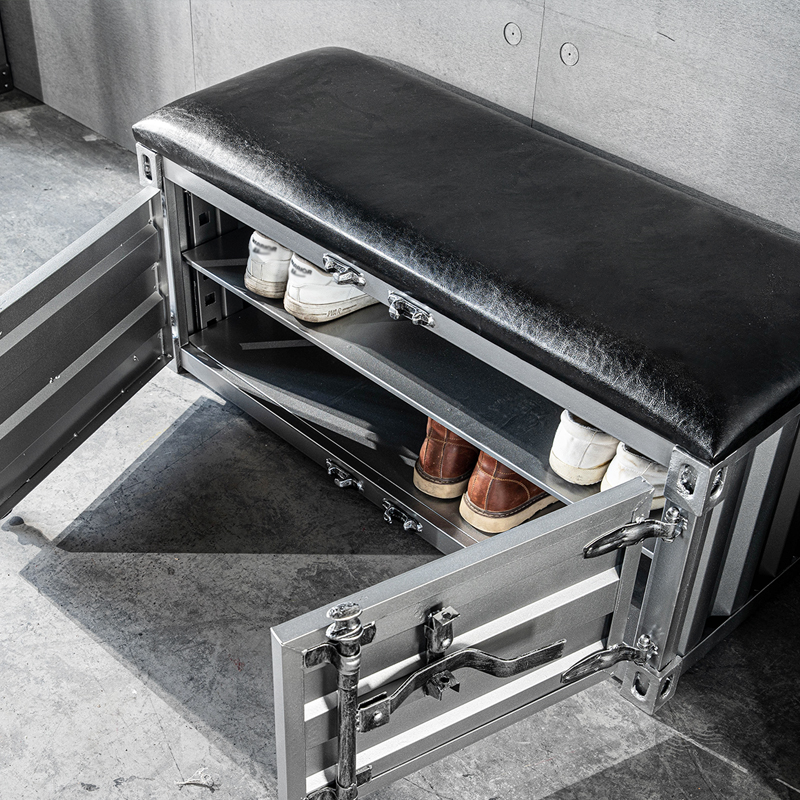 PAYLOAD个性工业风换鞋凳铁艺长凳集装箱长条凳储物凳可坐收纳凳