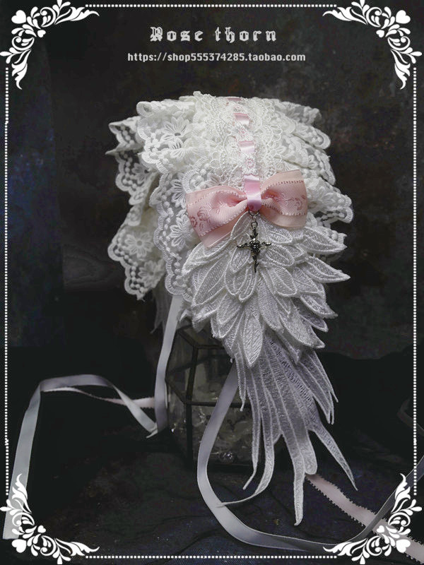 天使之翼立体刺绣翅膀可搭发带