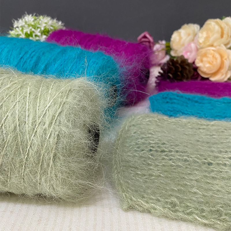 真丝马海毛毛线桑蚕丝手编中粗线