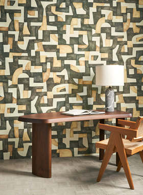 比利时原装进口ARTE墙布ECOLINE现代轻奢几何抽象水彩图案沙发墙