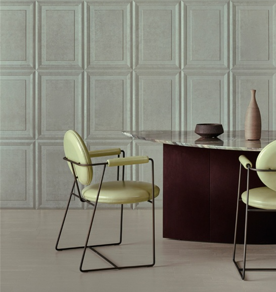 比利时原装进口arte墙布现代简约古典方格天花板鹿皮3d客厅44010