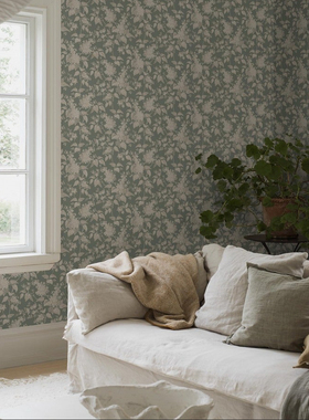 瑞典原装进口墙纸现代北欧Syren客厅卧室玫瑰小碎花背景墙6964
