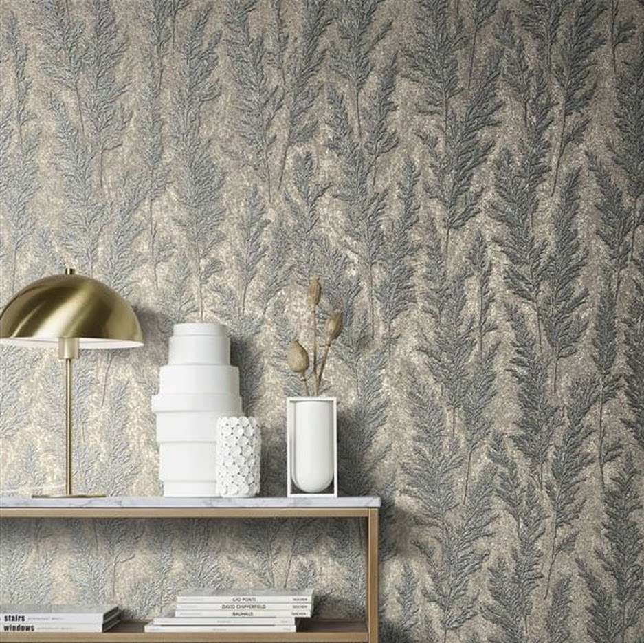德国原装进口玛堡marburg墙纸现代简约干花叶客厅卧室沙发墙85729
