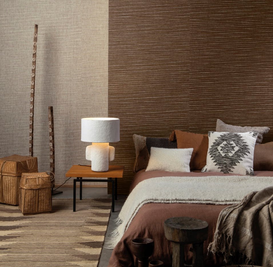 比利时原装进口omexco墙布现代简约编织彩色纱线客厅卧室壁纸tru9