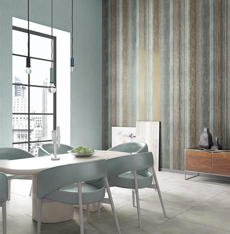 德国原装进口玛堡marburg墙纸现代简约复古风细条纹客厅卧室32840