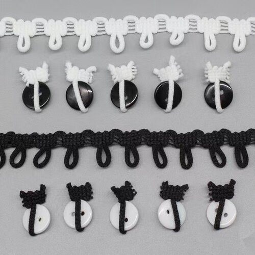 后领扣袢扣鼻纽扣松紧攀弹力绳带扣子衣领纽门绳扣毛领服装辅料
