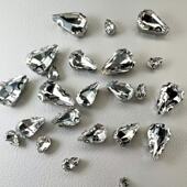 手缝钻爪钻白色亮钻玻璃钻DIY饰品配件水滴耳朵爪鞋 子衣服装 饰钻