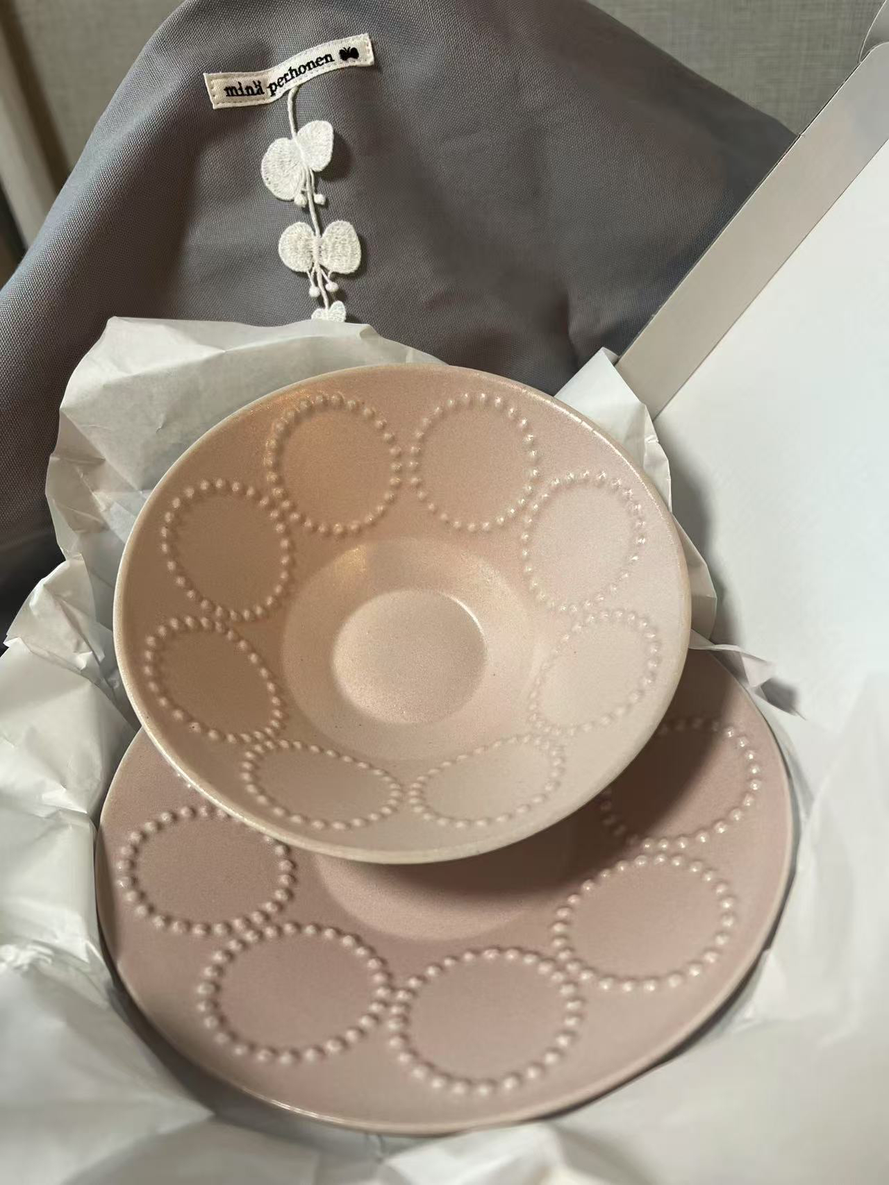 现货 日本皆川明mina perhonen tambourine铃鼓系列餐盘 碗