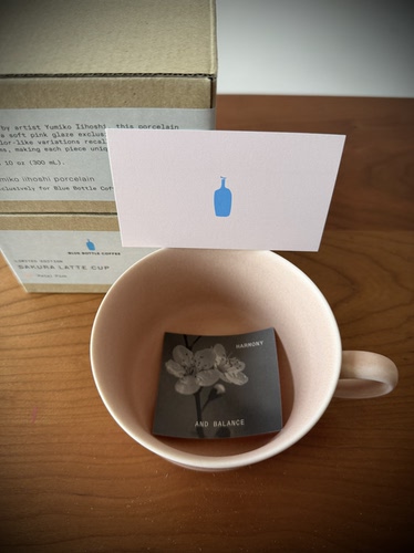 现货 日本代购BlueBottle蓝瓶咖啡限定yumiko樱花粉陶瓷马克杯