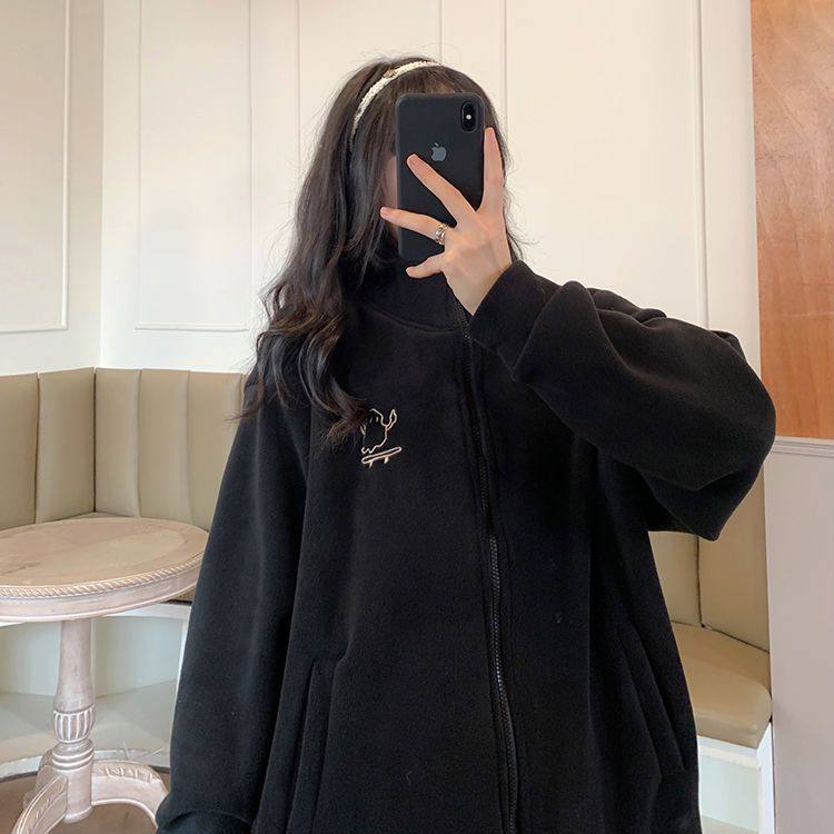 巨暖小火炉加厚奥利绒刺绣高领拉链卫衣开衫女保暖绒衫摇粒绒外套,女装/女士精品,短外套,淘宝优惠券,粉丝福利购,淘宝优惠卷