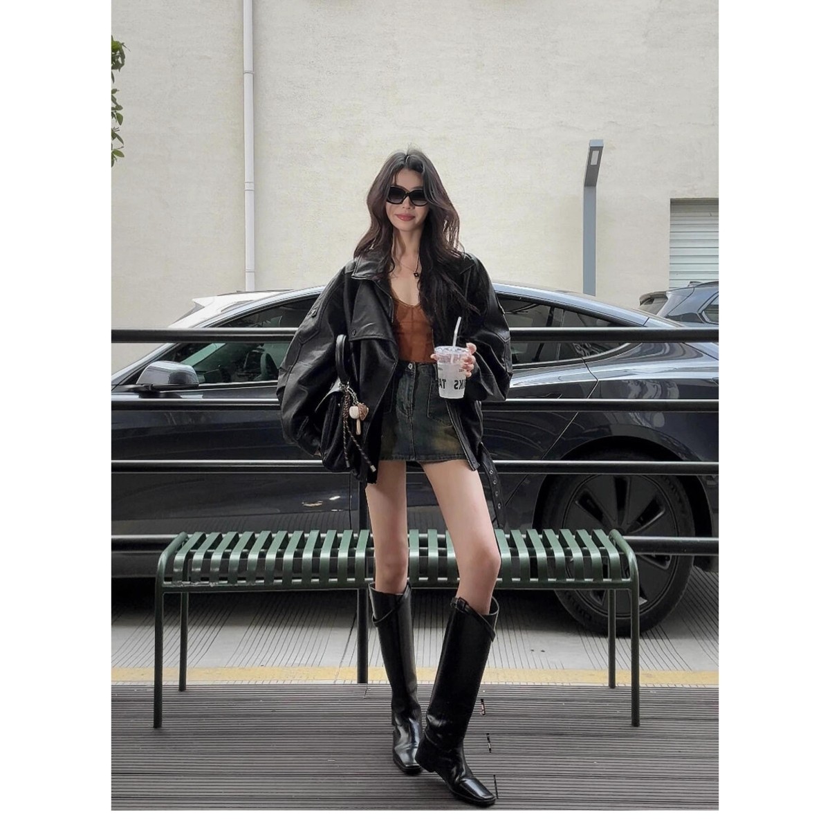 黑色复古机车翻领pu皮衣外套女酷飒风2025春秋新款皮夹克上衣,女装/女士精品,皮衣,淘宝优惠券,粉丝福利购,淘宝优惠卷