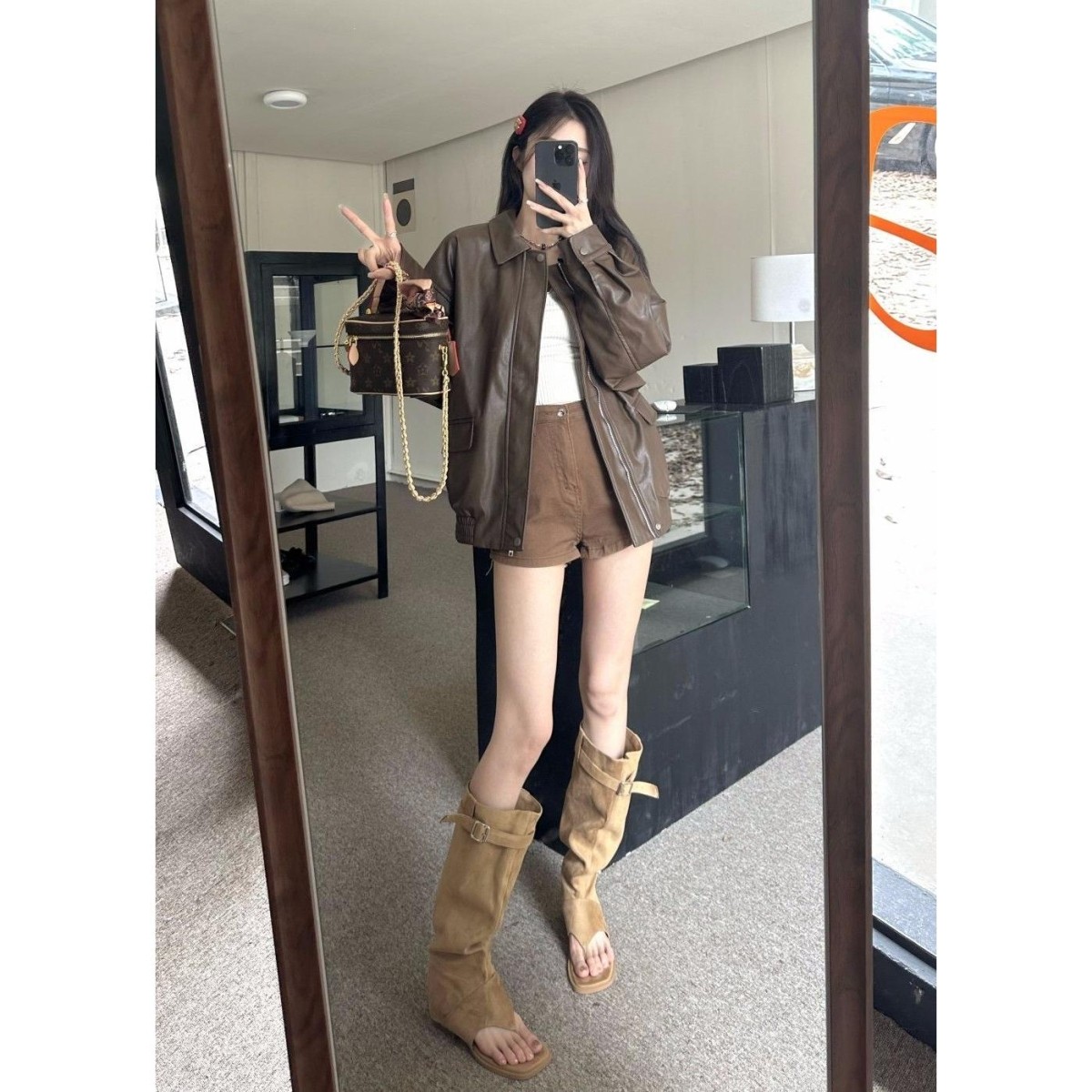 小香风皮衣短外套2026年女士新款秋冬季美式小个子皮夹克春秋上衣,女装/女士精品,短外套,淘宝优惠券,粉丝福利购,淘宝优惠卷