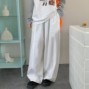 韩系宽松高腰直筒休闲长裤 you 2026春夏新款 十三行 女2659 think