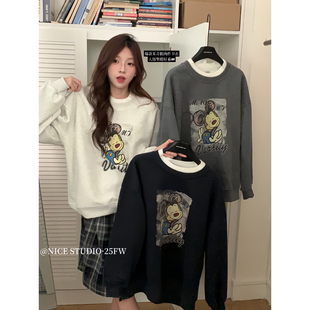 奶思家NICE 卫衣卡图假俩件卫衣W602 STUDIO爆款