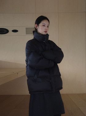 EVERTRUE 90白鸭绒2025冬季中长款韩版立领宽松羽绒服女外套53530