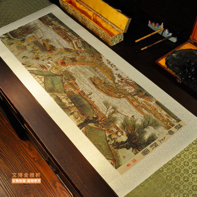 清明上河图 故宫原版石渠宝笈张择端高档收藏品 国画 字画