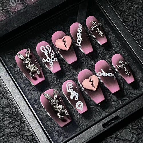 心碎暴力兔甜酷辣妹显白穿戴甲