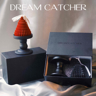 复古侘寂黑色磨砂感蜡烛香薰礼盒ins送礼扭扭蜡烛高级感香薰烛台