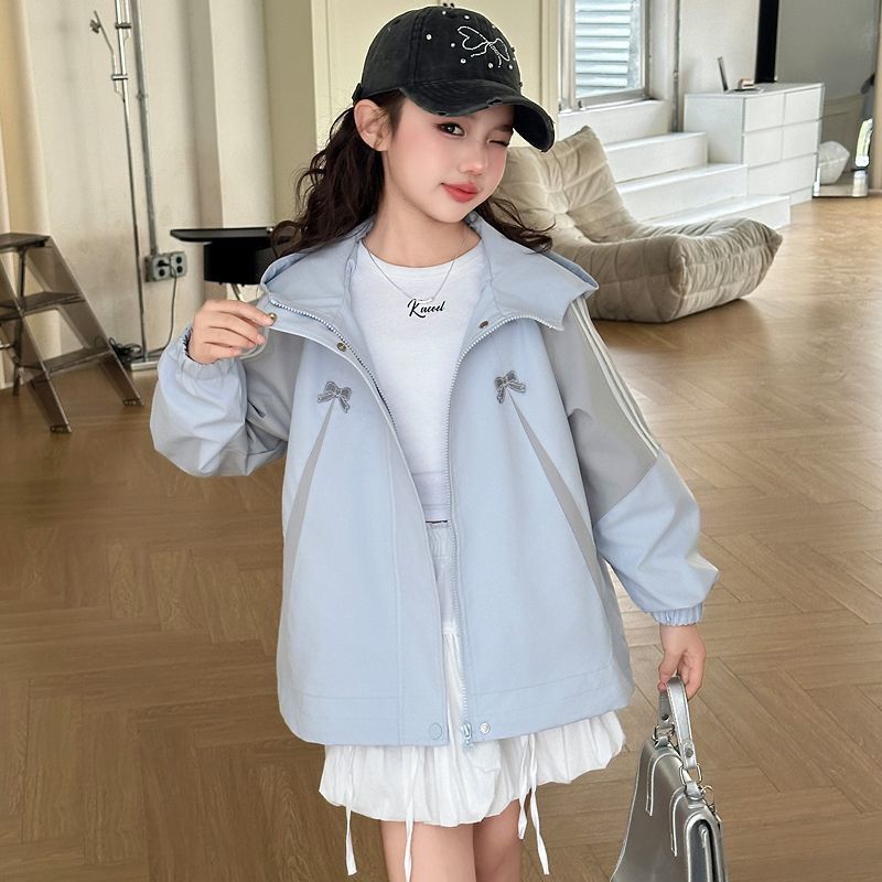 2026春秋季女大童洋气风衣外套