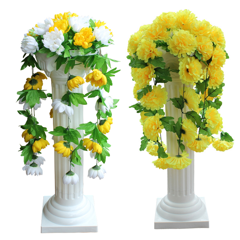 仿真花菊花罗马柱白事扫墓灵堂花
