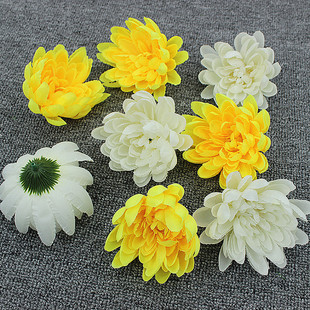 便宜假菊花单朵雏菊做花圈手工花艺手捧花仿真菊花祭祀追悼围棺花