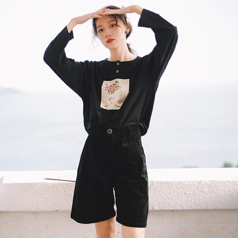 微笑向暖休闲休闲短裤女百慕