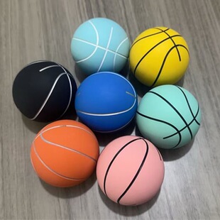 中号直径7.5cm橡胶空心壁球手球中小学生用训练高弹力篮球幼儿园