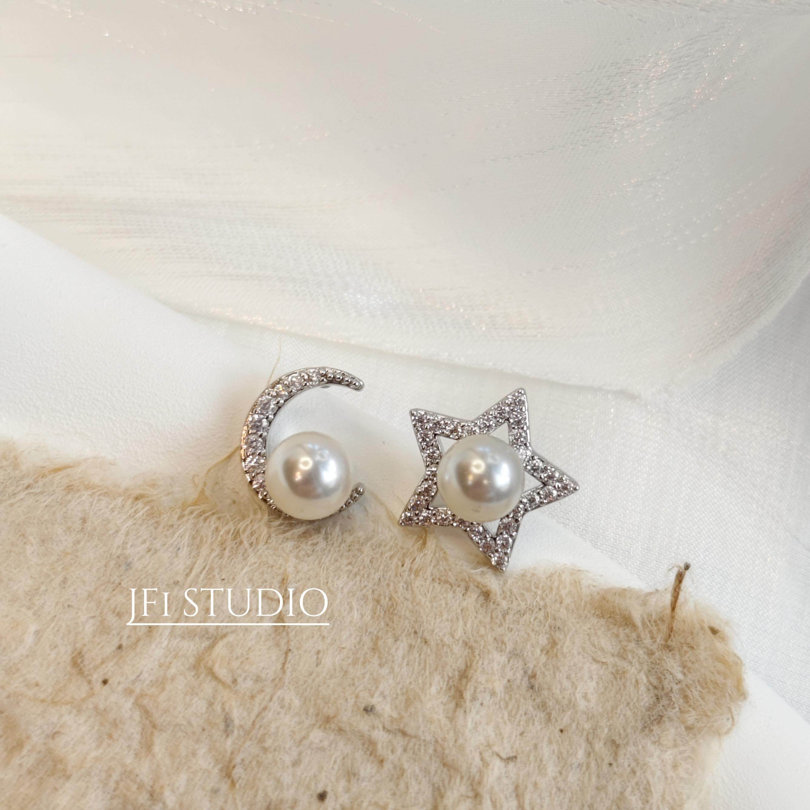 星月AB款珍珠耳钉仿真施家珍珠耳环韩系气质S925纯银耳针温柔时尚,饰品/流行首饰/时尚饰品新,耳环,淘宝优惠券,粉丝福利购,淘宝优惠卷