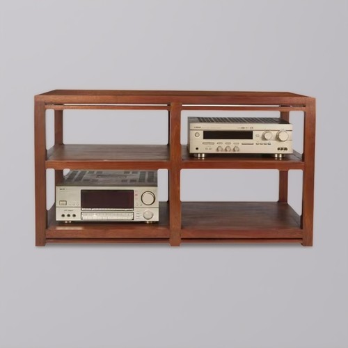 实木功放架黑胶架榫卯结构摆放架