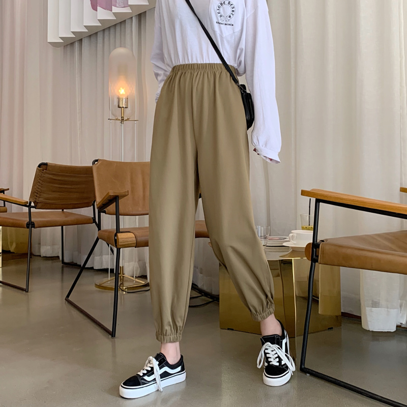 Real price real shot corset casual pants ins trendy loose Harem Pants