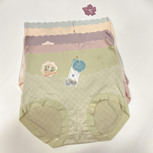 品牌舒适透气柔软女内裤三平角底裤中高腰纯色高弹无痕 6条包邮
