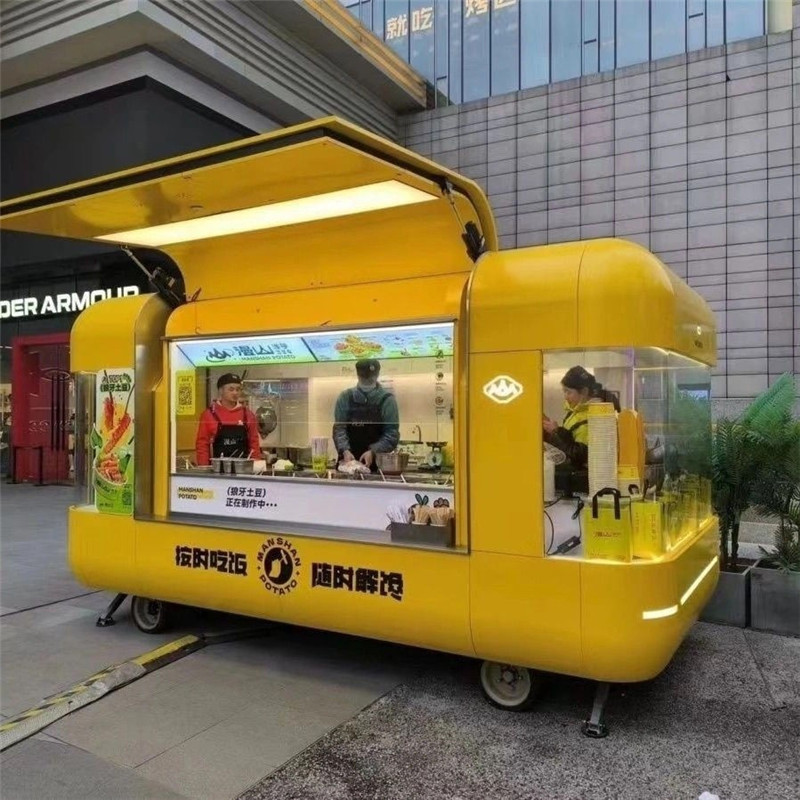 云仓餐车欧翼门移动售货车景区商业街夜市摆摊车多功能美食小吃车