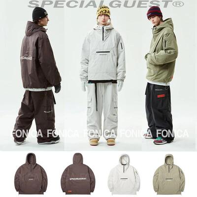 滑雪服SPECIALGUEST防水套头棕色