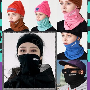 NAPPING88韩国滑雪挂耳朵护脸脖防寒保暖围巾v瘦脸速干面罩黑粉