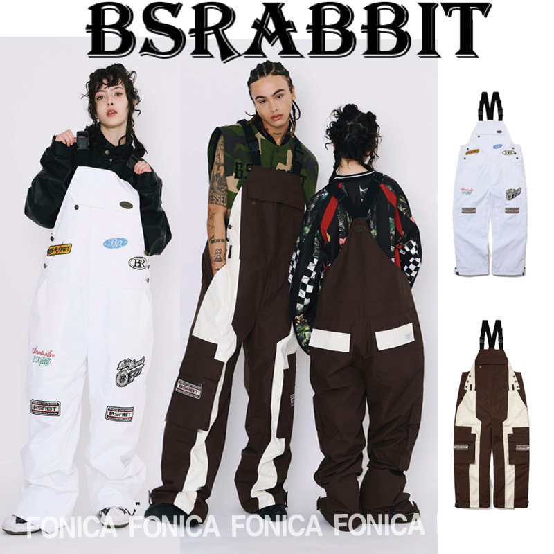 BSRABBIT韩国滑雪背带裤防水休闲