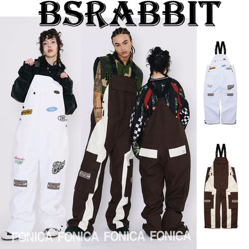 BSRABBIT韩国滑雪背带裤防水休闲