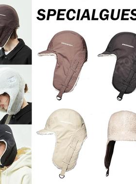 24SPECIALGUEST韩国滑雪帽摩托车帽运动帽子男女款防寒防风带耳朵